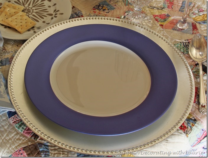 Winter tablescape-Bargain Decorating with Laurie