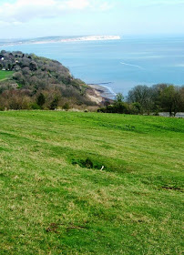 view over luccombe beach from nansen hill