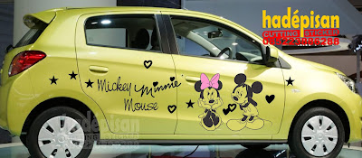 Koleksi Cutting Sticker Mobil Mickey Mouse Terbaru