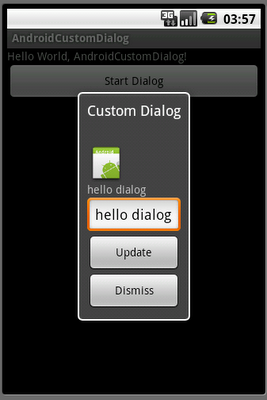 Create custom dialog with EditText