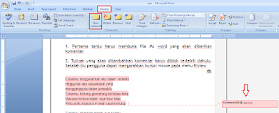 Cara Mudah Menambahkan dan Menghapus Komentar pada File Ms Word 