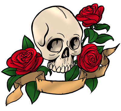 Tattoos Skulls on Skulls And Roses Tattoos