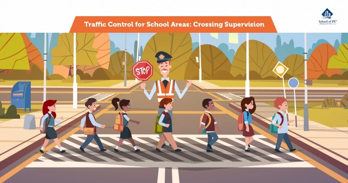 Traffic Control for School Areas: Crossing Supervision