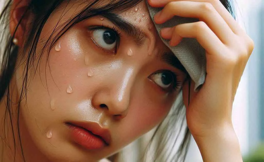 A person Excessive Sweating
