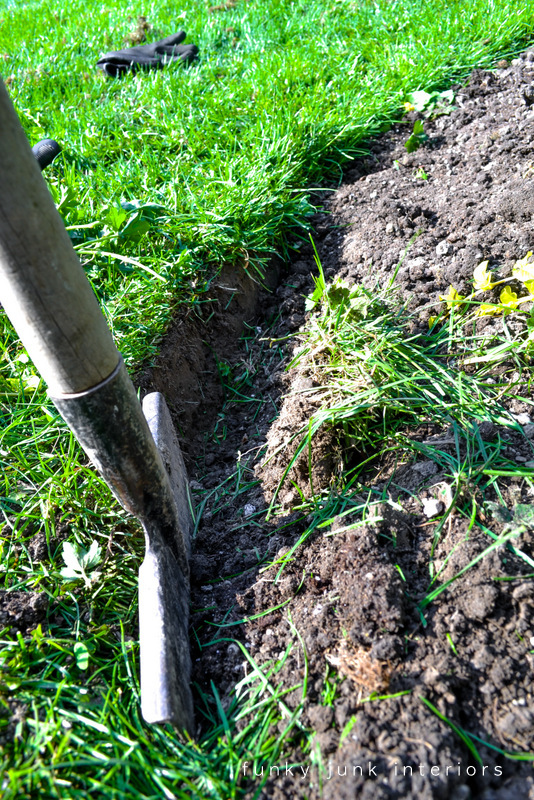 How to edge flowerbeds like a pro! via Funky Junk InteriorsFunky ...