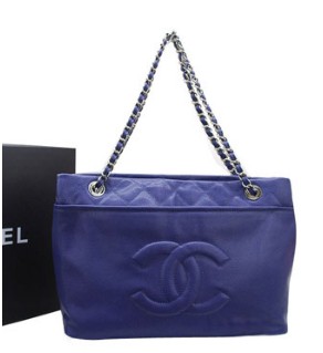 Chanel Blue Caviar Leather Bag 36082