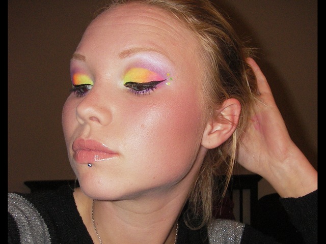 The pink, purple and green