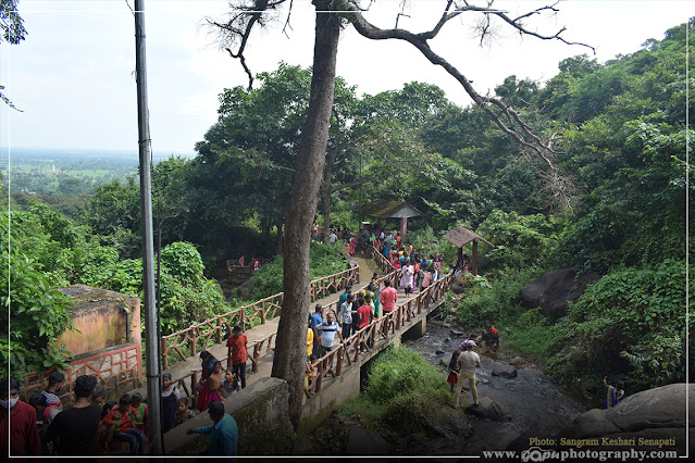 Stairs toward the top of the Panchalingeswar Waterfall