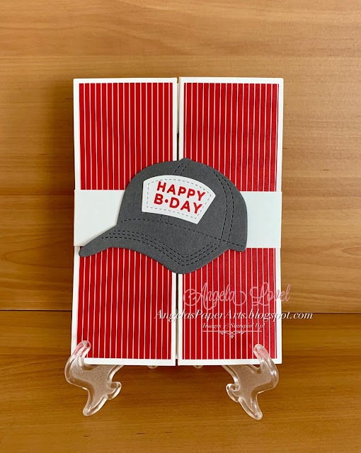 Angela's Paperarts: Stampin Up Hats Off bundle box birthday card