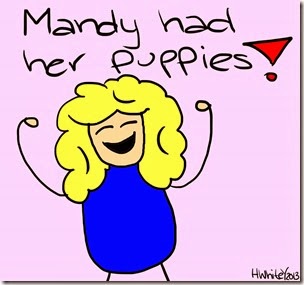 ThatWhiteGirl - sleeping on the couch - mandy had her puppies