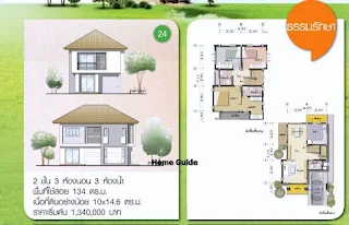 บ้านสองชั้น 3ห้องนอน 3ห้องน้ำ 1 จอดรถ [บ้านธรรมรักษา 94]