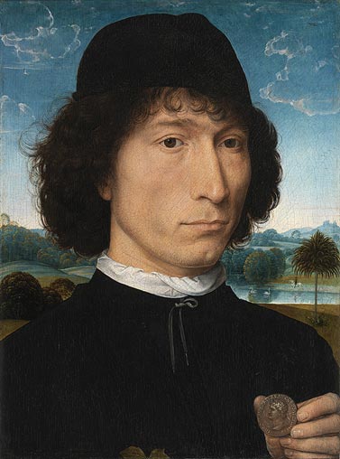 Hans Memling Hombre con moneda romana