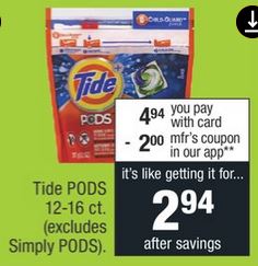 Snuggle, All & Tide Pods CVS Deals