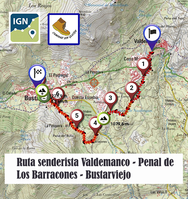 Ruta senderista Valdemanco - Los Barracones - Bustarviejo