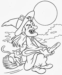 Halloween Witches for Coloring, part 2