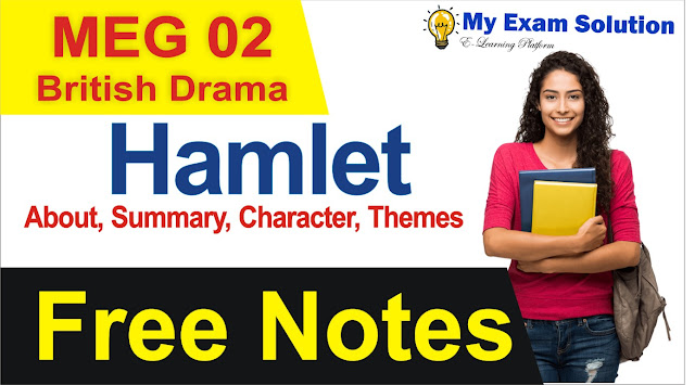 hamlet, hamlet british drama, british drama notes, hamlet notes, hamlet previous year question papers