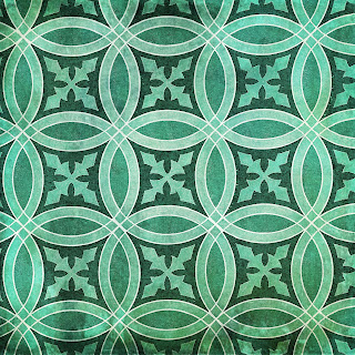 background printable tile circle pattern green crafting clipart