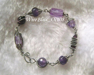 Purple Themed Bracelet & Earrings