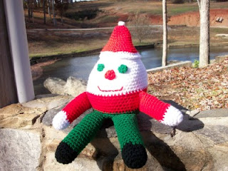 Santa Claus Humpty Dumpty plush doll in crochet