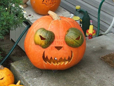 funny pumpkin carvings. The Buggy Eyed Pumpkin