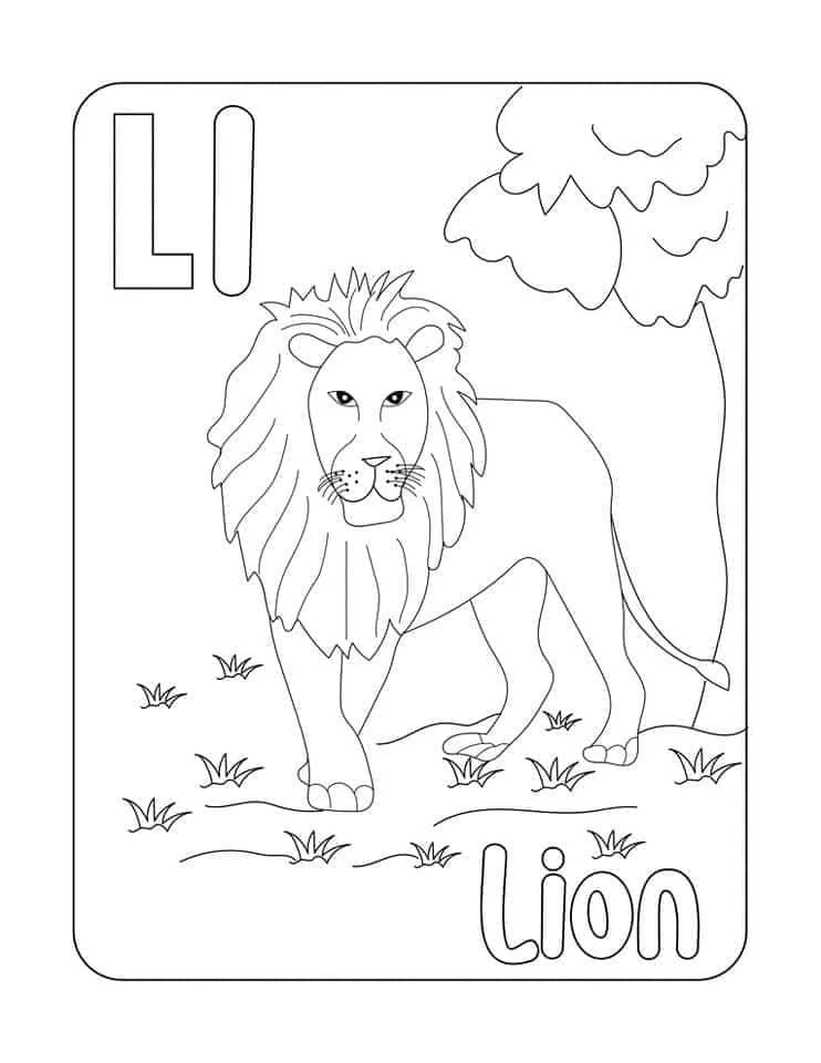 Tranh tô màu con Sư tử (Lion)