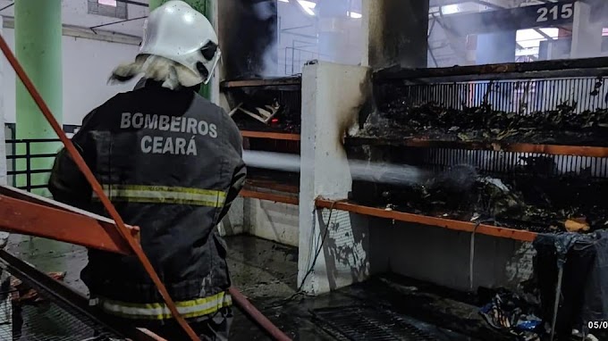 Incêndio Destrói Boxes no Mercado Público de Sobral