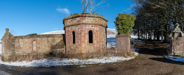 Balintore Castle gate remains