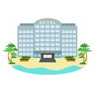 リゾートホテルのイラスト
