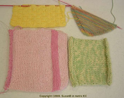 knit dishcloths and potholders