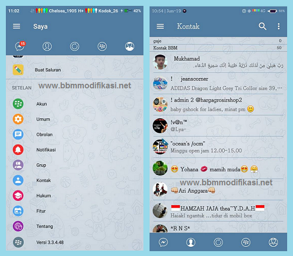 BBM Mod Telegram Style