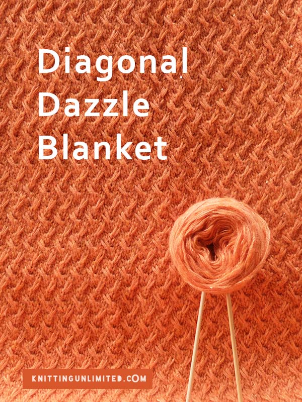 Diagonal Dazzle Blanket #Knitting