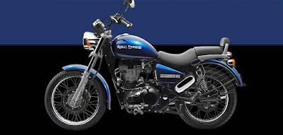 Royal Enfield Thunderbird 350 blue color side view image