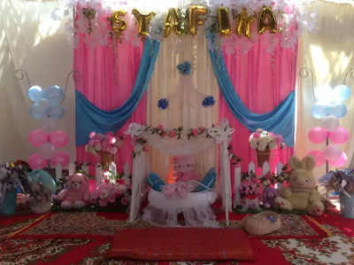 dekorasi aqiqah anak perempuan modern terbaru