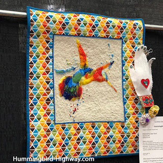 Hummingbird quilt, cross stitch