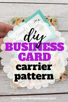 Organize your business cards with this free sewing tutorial to make your own diy business card holder.