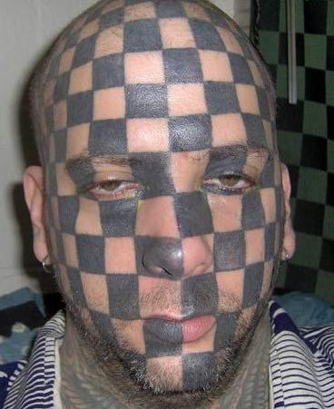 tattoo on face. A face tattoo doesn#39;t read