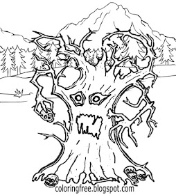 Dancing tree woodland monster wonderful land of magical and mystical creatures drawings for kids art
