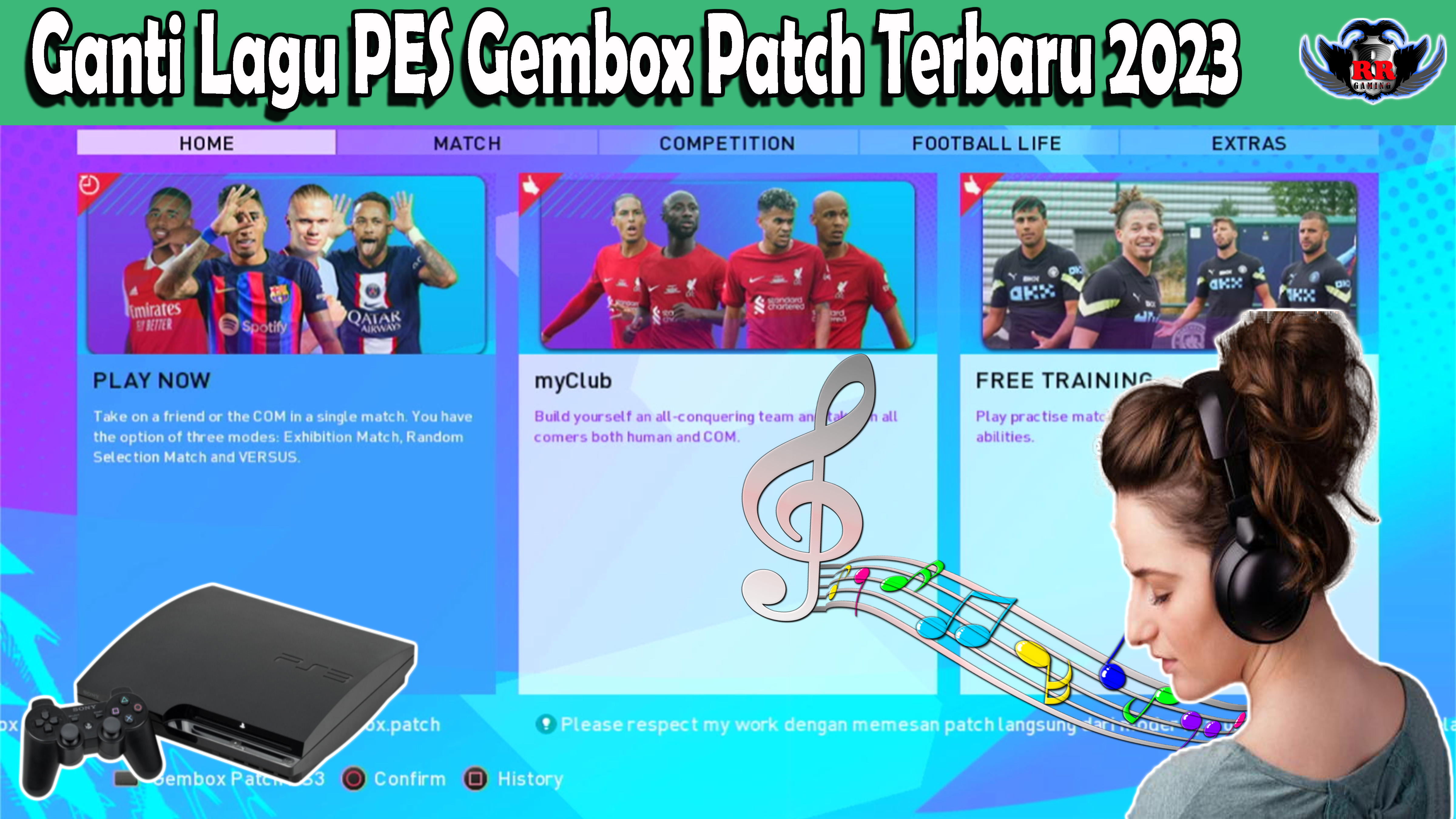 Cara Ganti Lagu Di Game PES Gembox Patch Terbaru 2023 RRR Game Aquarius