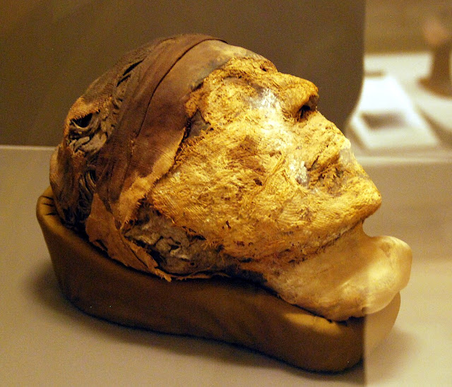 Мумифицированная голова, найденная в гробнице 10А