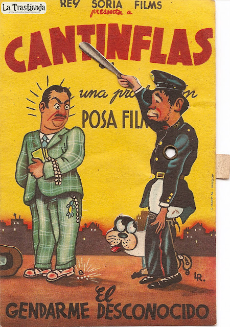 El Gendarme Desconocido - Folleto de mano - Troquelado - Cantinflas - Mapy Cortés