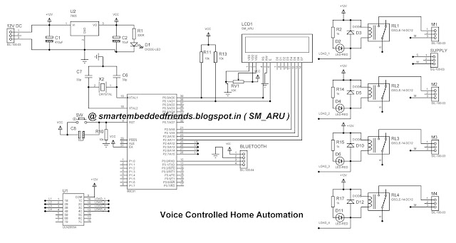 Voice Controlled Home Automation Circuit Diagram