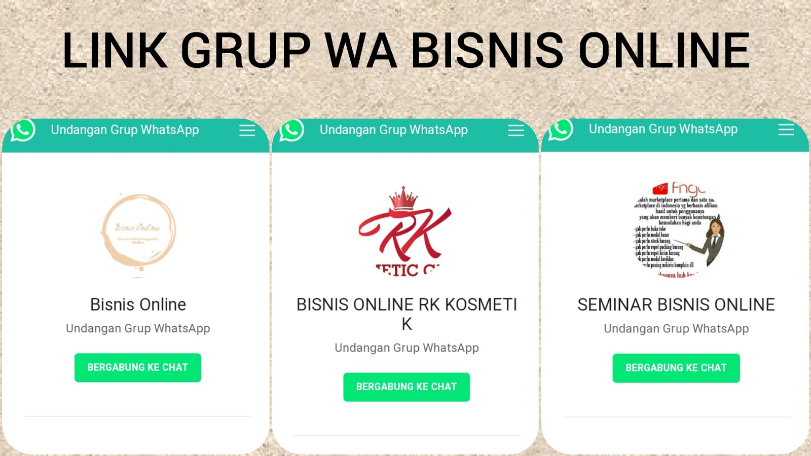 Grup WA Bisnis Online - Link Grup Whatsapp Bisnis Indonesia