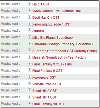 vgmTorrents screenshot