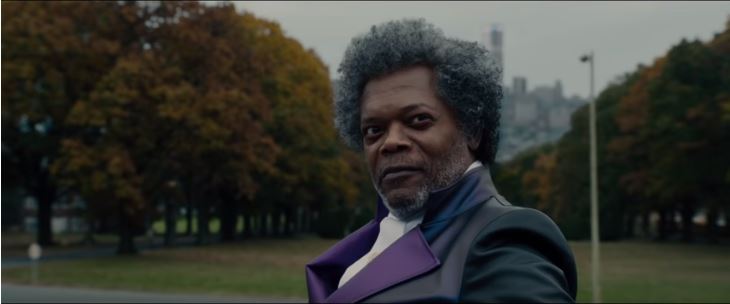 Glass 2019 movie featuring Samuel L. Jackson as Elijah Price aka Mr. Glass