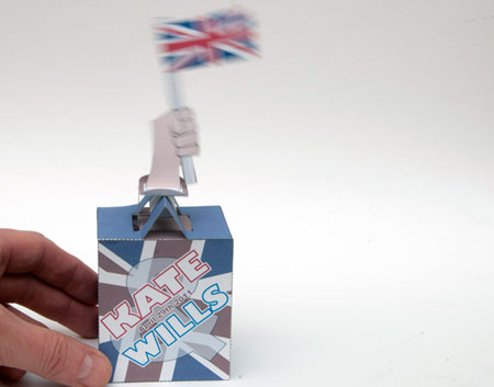 Automatic Flag Flying Device Papercraft Royal Wedding 2011