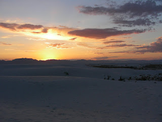 sunset over White Sands