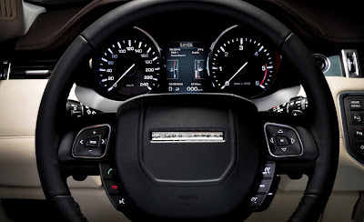 2012 Land Rover Range Rover Evoque Clauster Gauge and Steering Wheel View