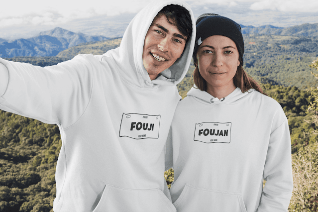 fouji foujan couple hoodie