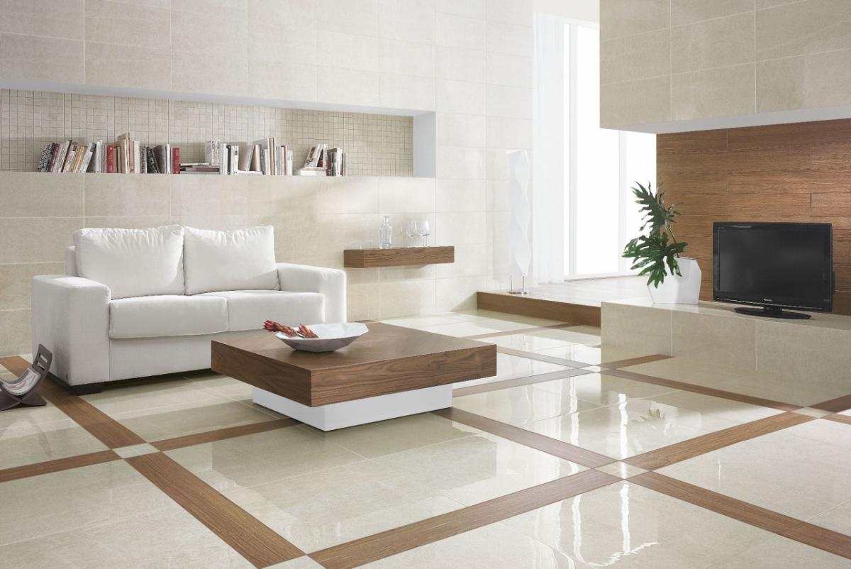 living room ceramic tiles flooring design idea.