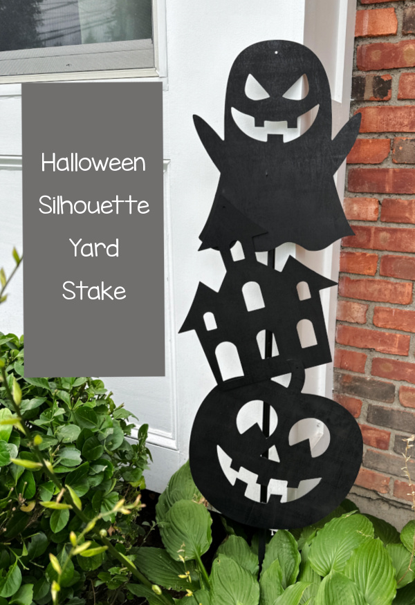 halloween yard stake and overlay